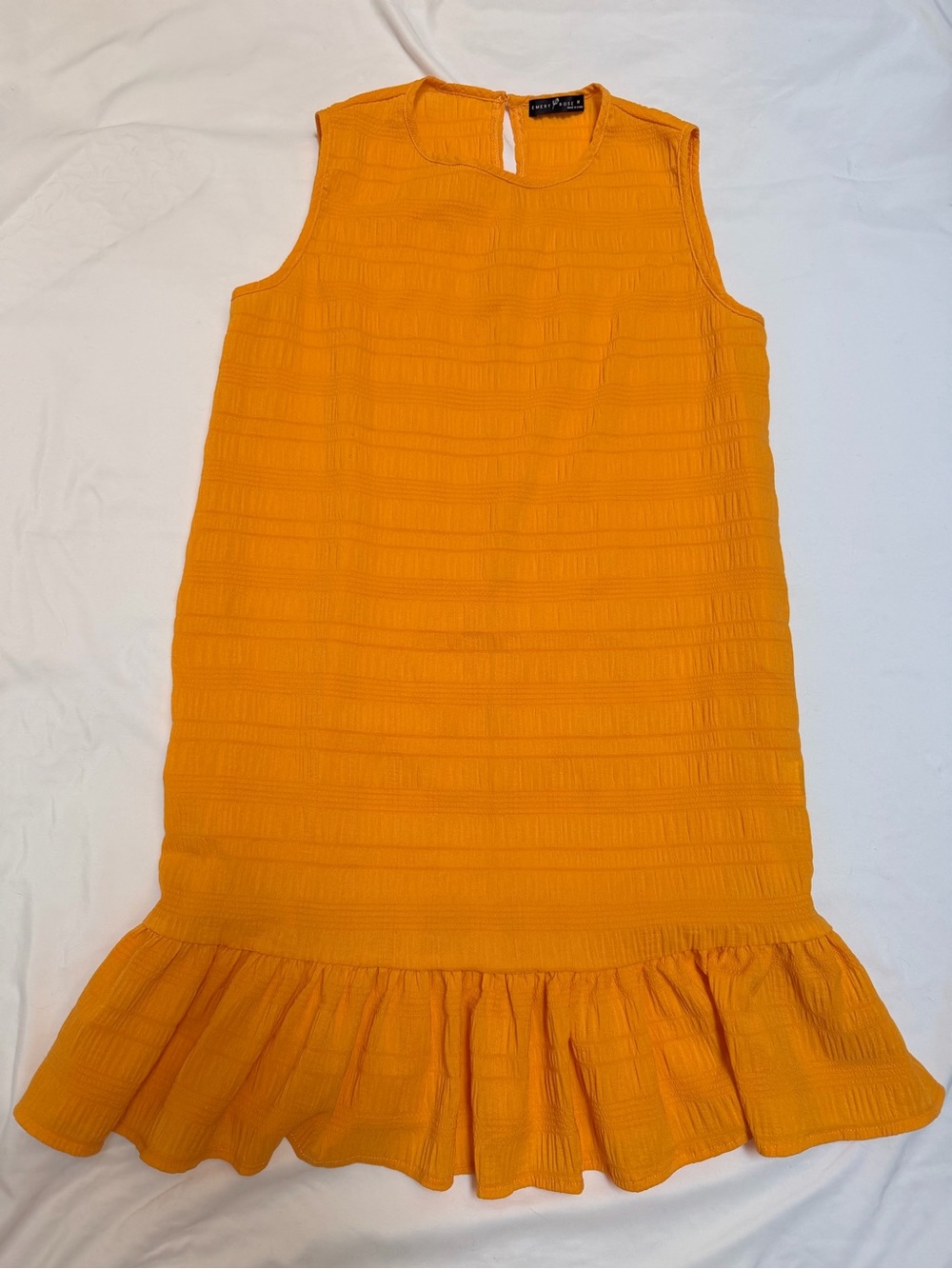 Mustard Ruffle Hem Dress - Picture 2 of 4
